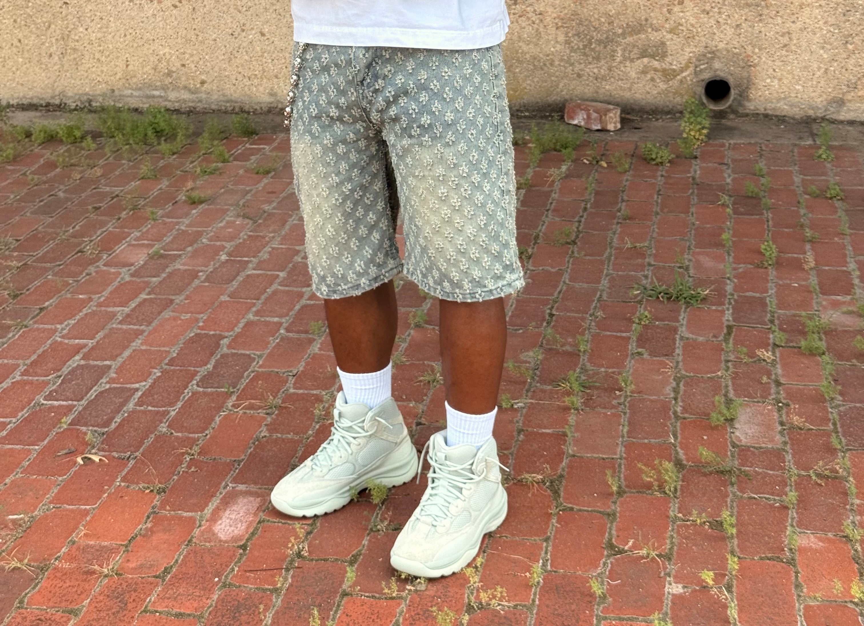 Distressed Denim Shorts